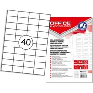 Štítky kancelárskych produktov A4 48,5 x 25,4 mm biele (100) Štítky kancelárskych produktov A4 48,5 x 25,4 mm biele (100)