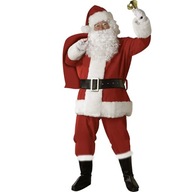 Profesionálny kostým Santa Clausa Velúrový kostým Premium Set 13 ks