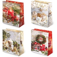 Vianočná dekoračná darčeková taška 22,5*31,5*10,8 Vianočná 10 kusov