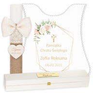Krstná sviečka Krabička na krstné rúcho - Suvenír svätého krstu Krstná sviečka Krabička na krstné rúcho - Suvenír svätého krstu