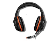 Herné slúchadlá s mikrofónom, RGB podsvietenie, čierne a oranžové Herné slúchadlá s mikrofónom, RGB podsvietenie, čierne a oranžové