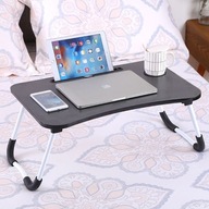 Skladací raňajkový stolík na notebook - sivý