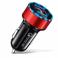 RÝCHLA 3.1A RÝCHLA 2X USB 3.0 NABÍJAČKA DO AUTOMOBILKU RÝCHLA 3.1A RÝCHLA 2X USB 3.0 NABÍJAČKA DO AUTOMOBILKU