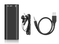 Mini odpočúvací hlasový záznamník, hliníkový záznamník zvuku, 8GB + Mp3 slúchadlá Mini odpočúvací hlasový záznamník, hliníkový záznamník zvuku, 8GB + Mp3 slúchadlá