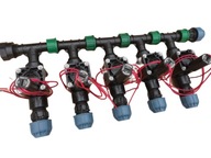 Závlahový kolektor 5 sekcií so sadou elektromagnetických ventilov Hunter PGV PE 25