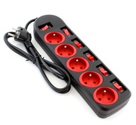 ELEKTRICKÝ PREdlžovací kábel S 5-VÝSTUPNÝMI SPÍNAČMI, PREPÄŤOVÁ OCHRANA MACLEAN ELEKTRICKÝ PREdlžovací kábel S 5-VÝSTUPNÝMI SPÍNAČMI, PREPÄŤOVÁ OCHRANA MACLEAN