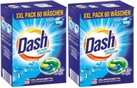 DASH Univerzálne biele kapsule na pranie univerzálne 3v1 2x60 praní