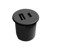 ZÁSUVKA SKRYTÁ V VRCHNEJ NABÍJAČKE USB+USB-C ČIERNA ZÁSUVKA SKRYTÁ V VRCHNEJ NABÍJAČKE USB+USB-C ČIERNA