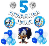 Set of Sonic Balloons Banner 5 Birthday Name Set of Sonic Balloons Banner 5 Birthday Name