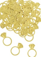 Zlaté prstene s konfetami