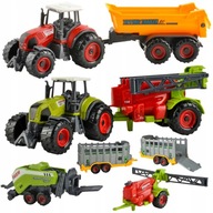 Traktor Traktor poľnohospodárska technika 6v1 sada farmárov Traktor Traktor poľnohospodárska technika 6v1 sada farmárov