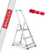 3-stupňový hliníkový domáci rebrík Baulich + HÁK