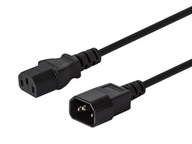 IEC predlžovací napájací kábel počítača: C14-C13, 1,2m, CL-99