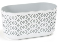Kvetináč AZTEK 600 + vložka do boxu White Grey Kvetináč AZTEK 600 + vložka do boxu White Grey