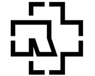 Nálepka loga RAMMSTEIN symbol znak R+30 cm Nálepka loga RAMMSTEIN symbol znak R+30 cm