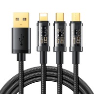 JOYROOM KÁBEL 3v1 USB-C MICRO USB LIGHTNING 1,2M PRE SAMSUNG IPHONE XIAOMI JOYROOM KÁBEL 3v1 USB-C MICRO USB LIGHTNING 1,2M PRE SAMSUNG IPHONE XIAOMI