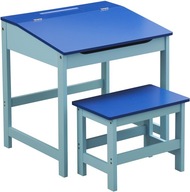 Premier Housewares Detský písací stôl a modrá taburetka