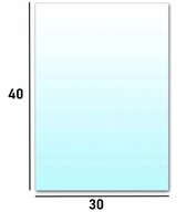 Podstavec z tvrdeného skla - sklo do kachlí alebo krbu, 40x30 cm, biele