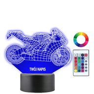 Nočná lampa s 3D gravírovaním názvu Motor Speeder Nočná lampa s 3D gravírovaním názvu Motor Speeder