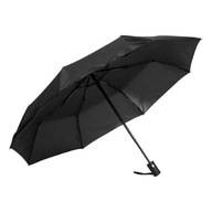 Svetlý automatický dáždnik, mini čierny, + puzdro