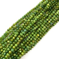 1045-Mušle, šnúrka, gulička, cca 4mm, zelený mix