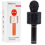 Karaoke mikrofón s reproduktorom čierny