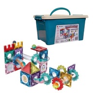 Magnetické stavebné bloky Guľová dráha 78 ks Magnetické stavebné bloky Guľová dráha 78 ks