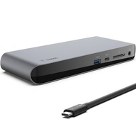 Belkin Hub Thunderbolt 3 / USB-C pre notebook, F4U097VF, 8K, SD, AUX, 85W