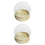 2x sklenený displej Cloche Bell Jar Dome Kryt
