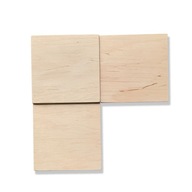 Ozdobný drevený štvorec, malý, hrúbka 10 mm