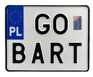 Moto doska, poľské písmo, razené Moto doska, poľské písmo, razené