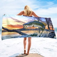 TOWEL Uterák z mikrovlákna s potlačou rýb rýchlo TOWEL Uterák z mikrovlákna s potlačou rýb rýchlo