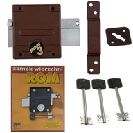 Horný zámok ROM-3, závora s dlhým kľúčom, garážová brána, certifikát C Horný zámok ROM-3, závora s dlhým kľúčom, garážová brána, certifikát C
