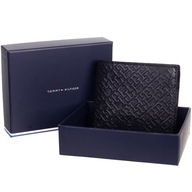 TOMMY HILFIGER PÁNSKA PEŇAŽENKA TH MONOGRAM KOŽA CC A MINCE ČIERNA