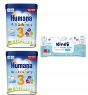 HUMANA 3 NÁSLEDNÉ MLIEKO PO 12m 2x 650G + obrúsky HUMANA 3 NÁSLEDNÉ MLIEKO PO 12m 2x 650G + obrúsky