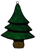 Vianočný stromček vitráže Vianočný darček na zavesenie