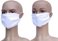 opakovane použiteľná bavlnená maska ​​biela 10 ks