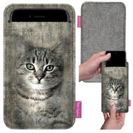 Puzdro kryt púzdro na telefón smartphone plsť šedá CAT 17,5 cm Puzdro kryt púzdro na telefón smartphone plsť šedá CAT 17,5 cm