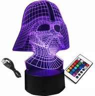 3D LED LAMP Lord Vader 16 RGB farieb Diaľkové ovládanie 3D LED LAMP Lord Vader 16 RGB farieb Diaľkové ovládanie