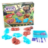 Kinetický piesok 0,5 kg 2 farby Dinosaury 8 ks. Kinetický piesok 0,5 kg 2 farby Dinosaury 8 ks.