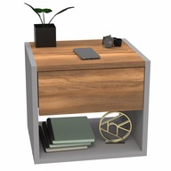 Obdĺžnikový závesný nočný stolík do spálne so zásuvkou, loftový minimalizmus Obdĺžnikový závesný nočný stolík do spálne so zásuvkou, loftový minimalizmus