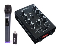 2-kanálový USB BT mixážny pult + UHF mikrofón/USB STICK