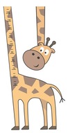 Nálepka GROWTH RULER rôzne druhy žirafy