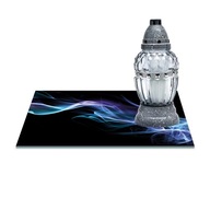 SKLENENÝ STOJAN NA SVIEČKU 40x30cm Stuha 65b SKLENENÝ STOJAN NA SVIEČKU 40x30cm Stuha 65b