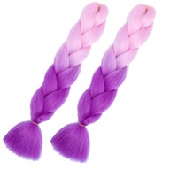 2x Ombre farbené syntetické vlasy na vrkoče 2x Ombre farbené syntetické vlasy na vrkoče