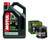 Olej MOTUL 5100 10W40 4L. + Filter HF204, Honda CB500X, 13-23 rokov. Olej MOTUL 5100 10W40 4L. + Filter HF204, Honda CB500X, 13-23 rokov.