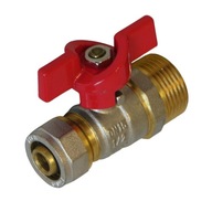 Mini guľový ventil 3/4'' PEX 16 g/z červený Mini guľový ventil 3/4'' PEX 16 g/z červený