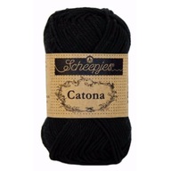 Priadza Scheepjes Catona 110 / uhlovo čierna Priadza Scheepjes Catona 110 / uhlovo čierna