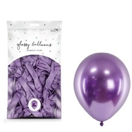 Balóniky MINI GLOSSY 12cm fialové, 50ks, chrómované