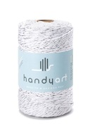 BAVLNENÁ ŠŤUNKA PRE MACRAME, STRIEBORNÁ NIT, 3MM BAVLNENÁ ŠŤUNKA PRE MACRAME, STRIEBORNÁ NIT, 3MM